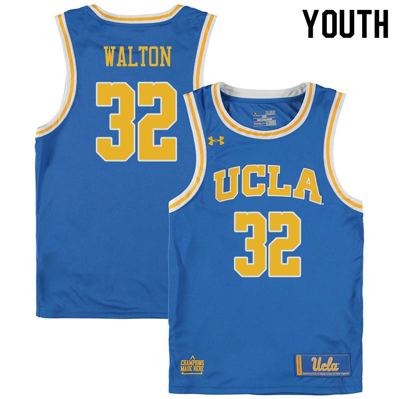 Youth #32 Bill Walton UCLA Bruins College Basketball Jerseys Sale-Blue